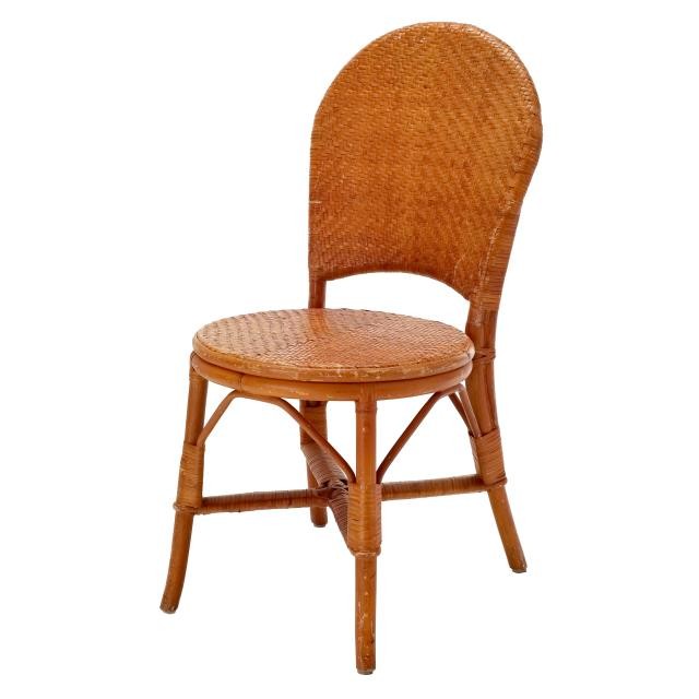 CHAIR-ARMLESS WICKER HONEY BIS