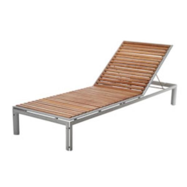 LOUNGE-WOOD SLAT/METAL FRAME