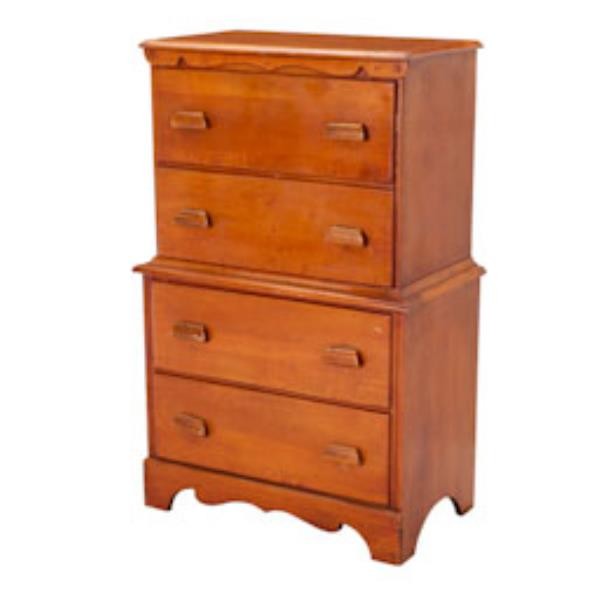 DRESSER-SET-MAPLE-4DRAWER-50'S