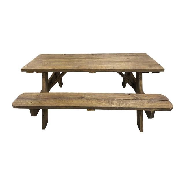 PICNIC TABLE-ATTACHED BENCH RE