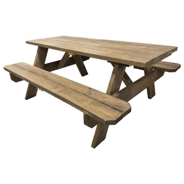 PICNIC TABLE-ATTACHED BENCH RE