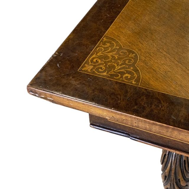 Table- with inlay and carved l