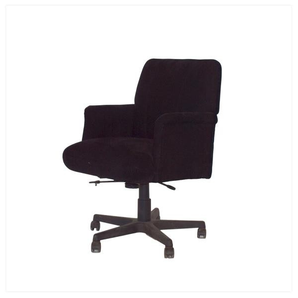 CHAIR-DESK-BLK ULTRASUEDE/BLK