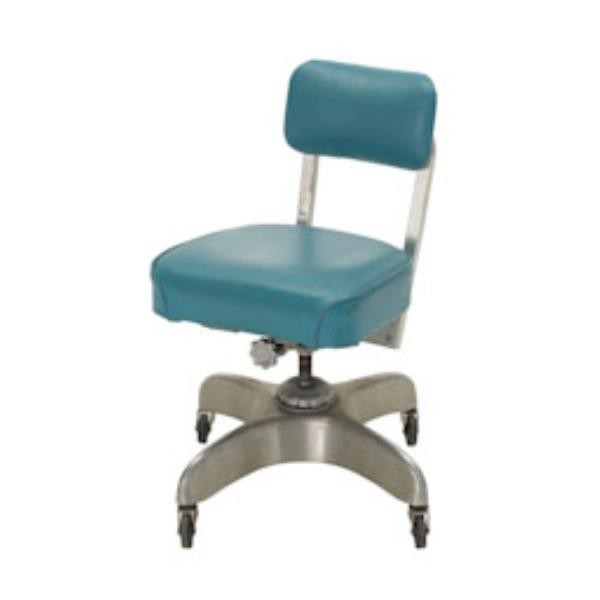 CHAIR-OFFICE-ARMLESS-BLUE VINY