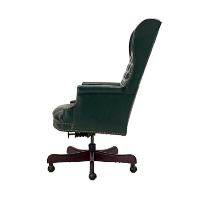 CHAIR-OFFICE-ARM-GREEN TUFTED