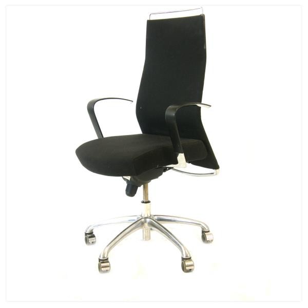 CHAIR-SWIVEL-BLACK FABRIC-PR