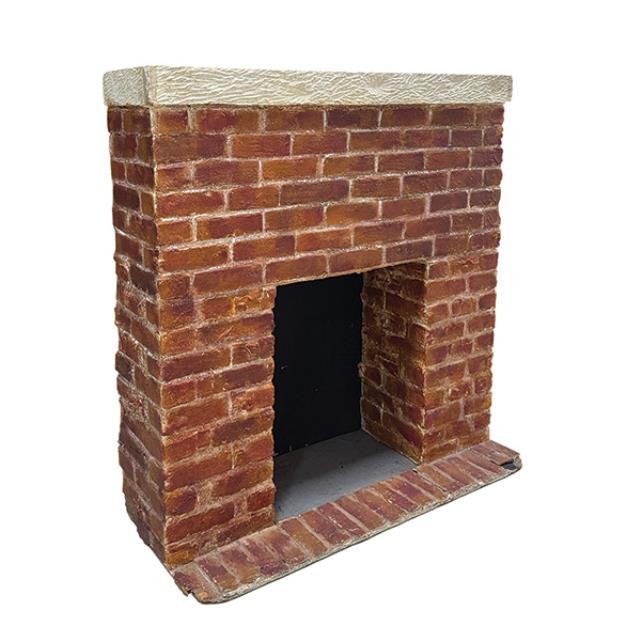 FIREPLACE-MANTEL-RED BRICK