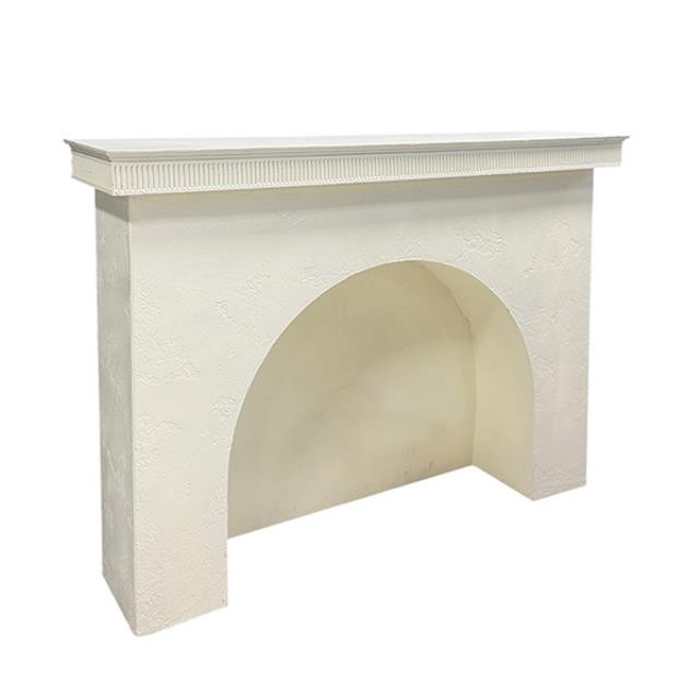 FIREPLACE-MANTEL-Solid white