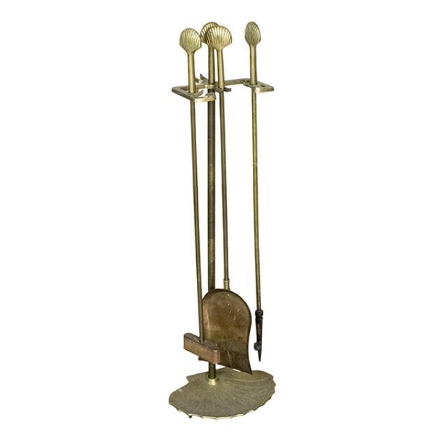 FIREPLACE TOOL SET-BRASS
