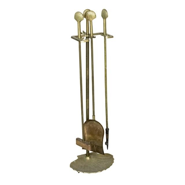 FIREPLACE TOOL SET-BRASS