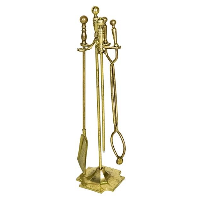 FIREPLACE TOOLS-5PC BRASS BALL