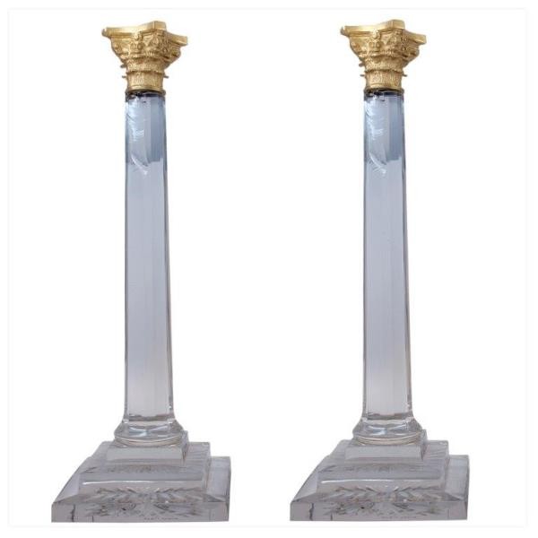 PILLAR HOLDER-GOLD-KEY ACCENTS