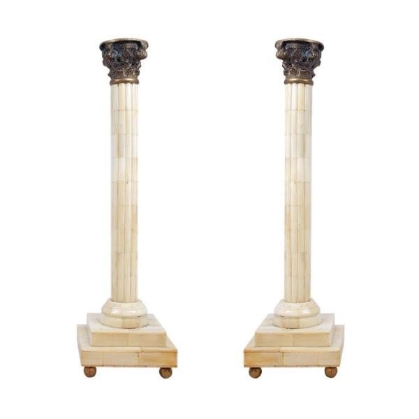 CANDLEHOLDER-WHITE-GOLD TOP