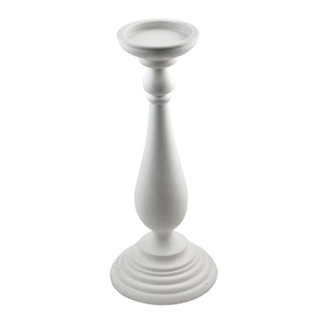 Candle Holder-white wood turne