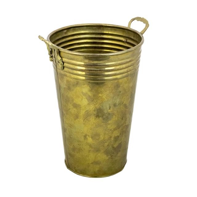 URN-Brass W/2 Handles & Rings Around Top Edge