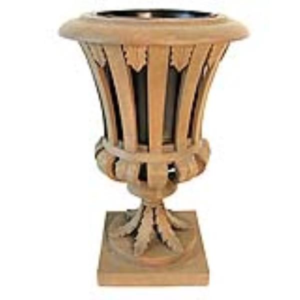 Urn large wooden w/zinc liner