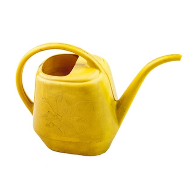 WATERING CAN-YELLOW PLASTIC