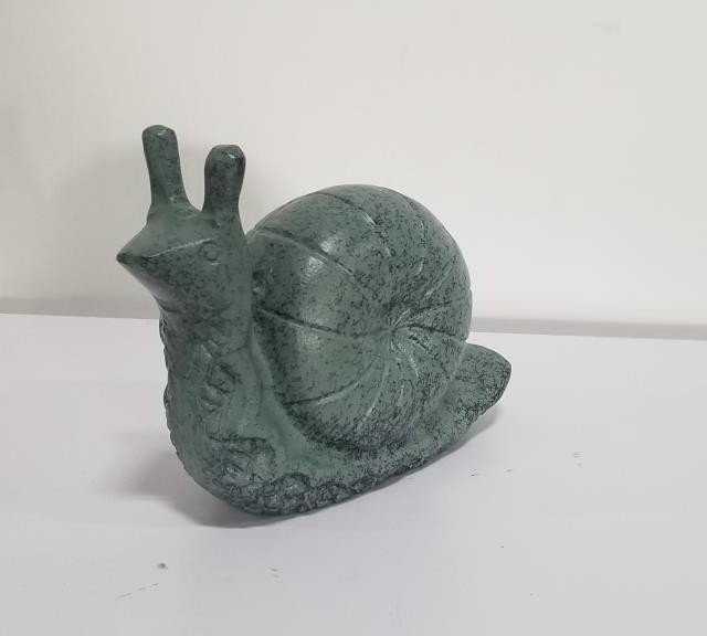 FIGURINE-Metal Snail/Greenish Blue