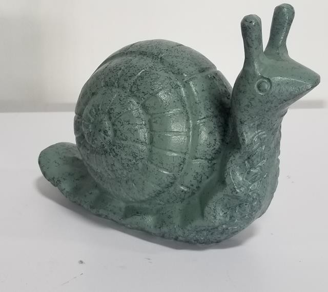 FIGURINE-Metal Snail/Greenish Blue