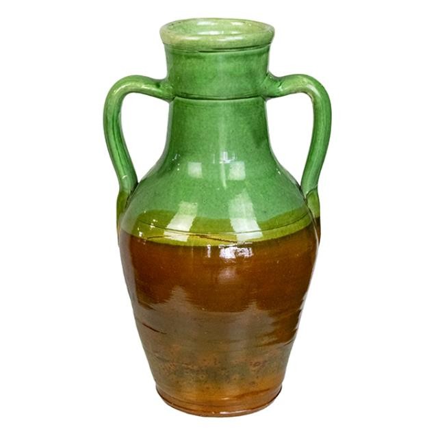 JUG-Tall Brown Bottom/Green Top