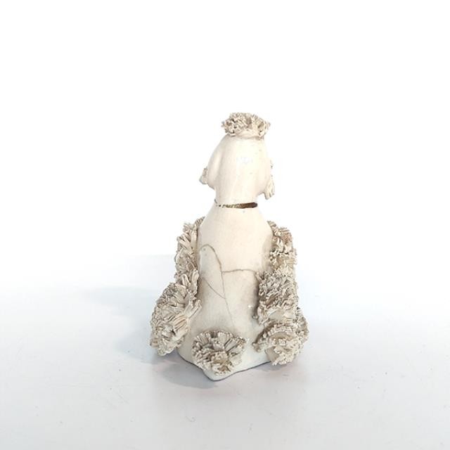 FIGURINE-White Poodle Sitting