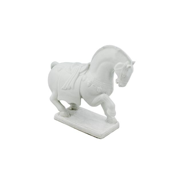 FIGURINE-HORSE WHITE CERAMIC