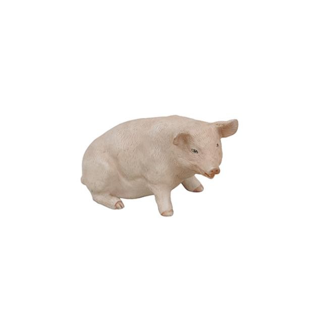 FIGURINE-Porcelain Pink Pig-Sitting