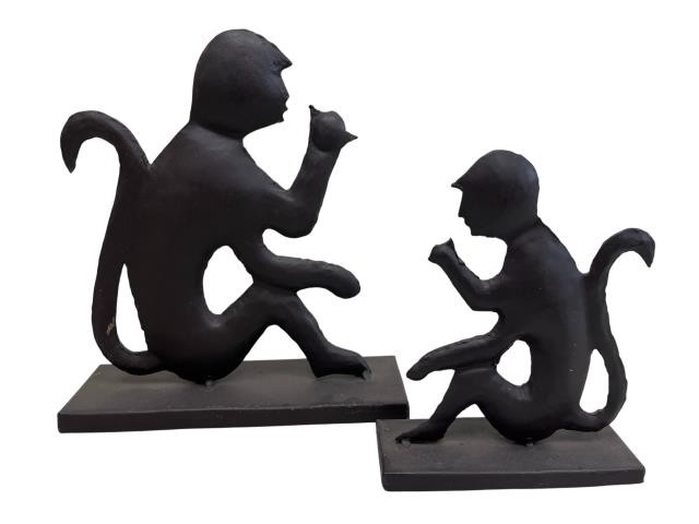FIGURINE-SETOF2-MONKEY RUSTY M