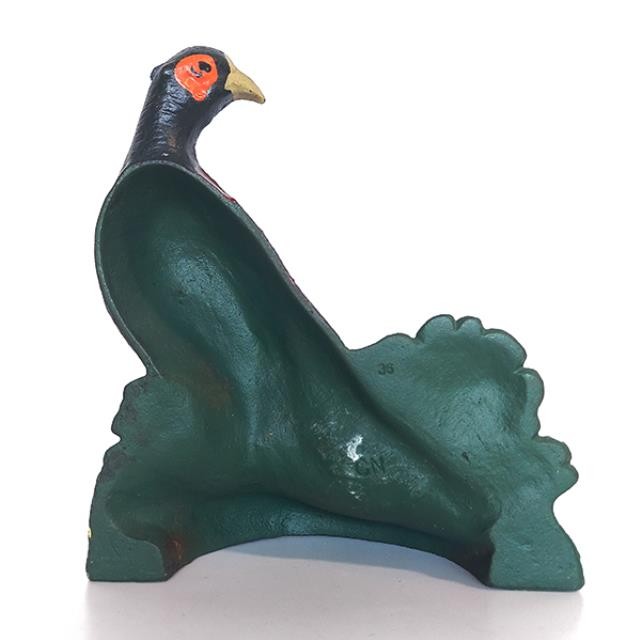 DOORSTOP-Multi-Colored Cast Iron Pheasant