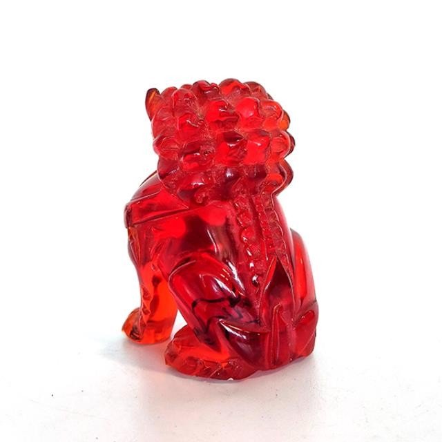 FOO DOG-RED RESIN SMALL