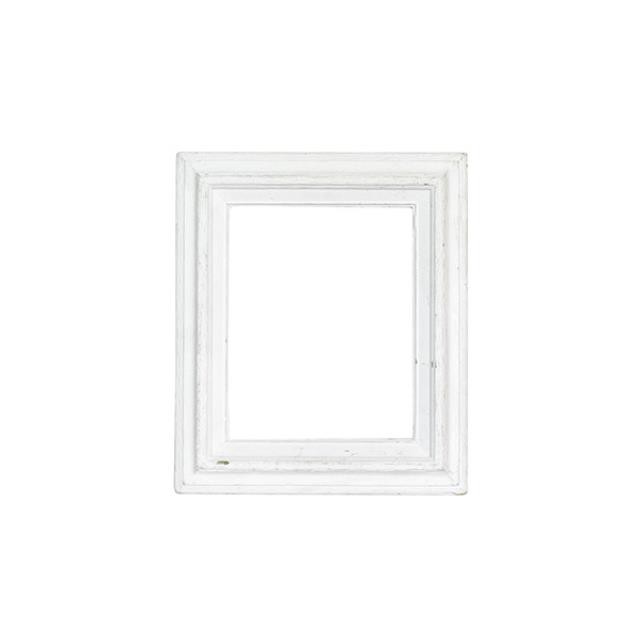 OPEN FRAME-Vintage Wood W/Beveled Edge Painted White