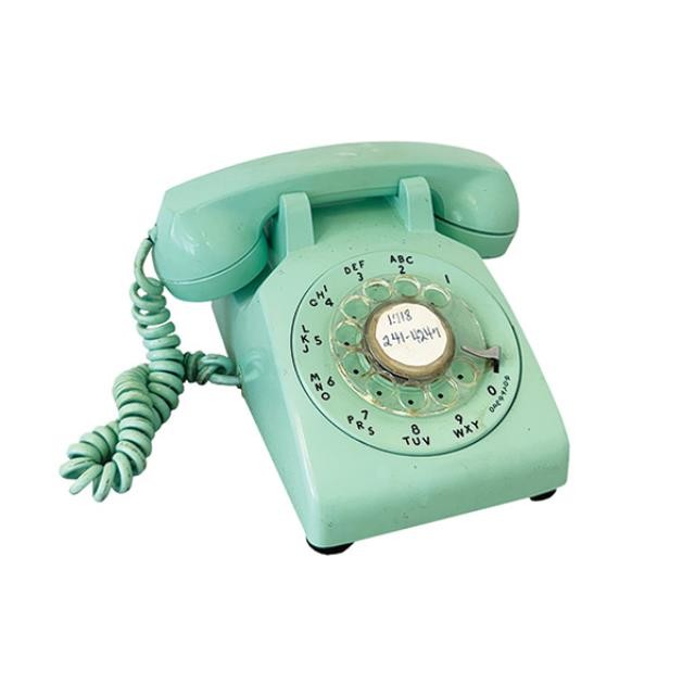 PHONE-VINTAGE MINT GREEN ROTARY PHONE