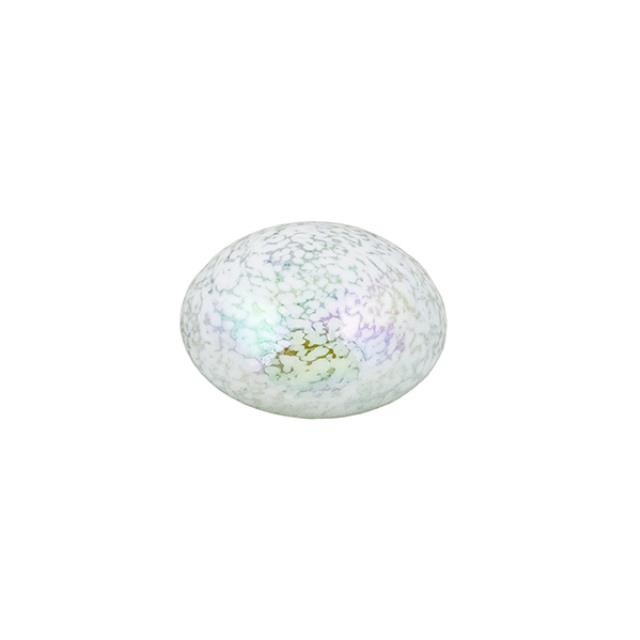 PAPERWEIGHT-White Iridescent-Round