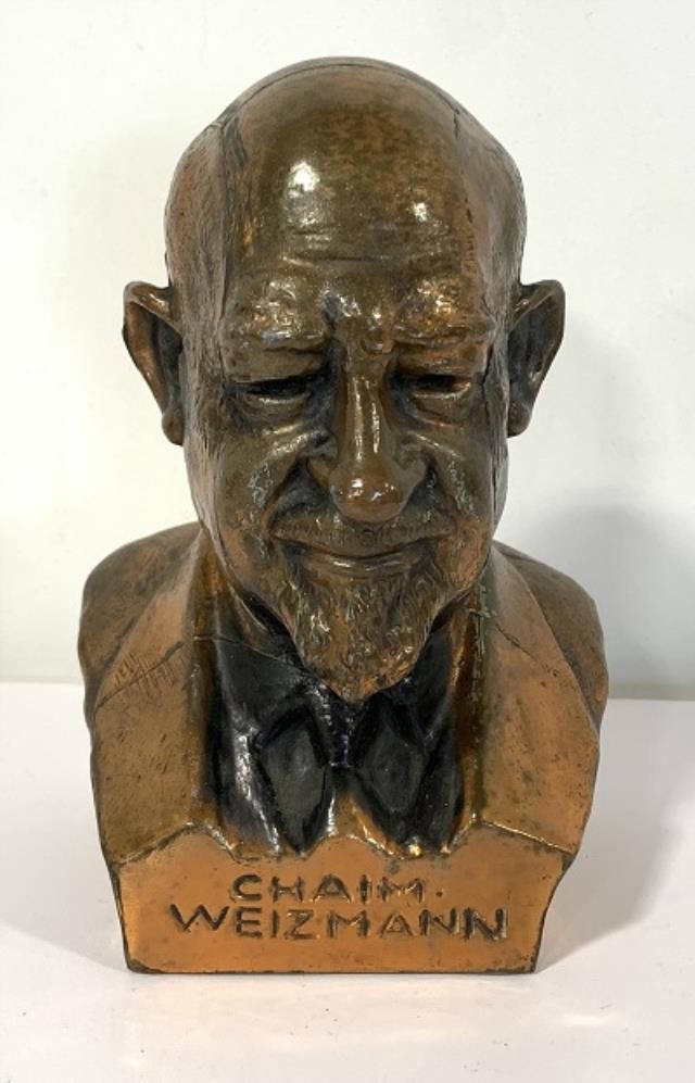 BUST-COPPER CHAIM WEIZMANN