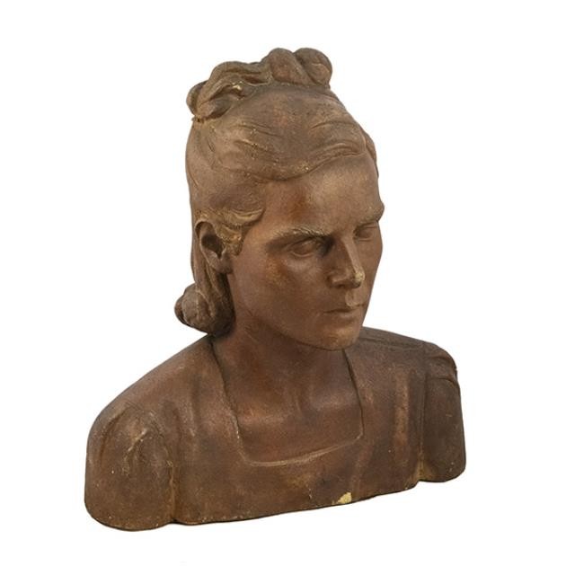 BUST- Woman/Rust Colored Metal