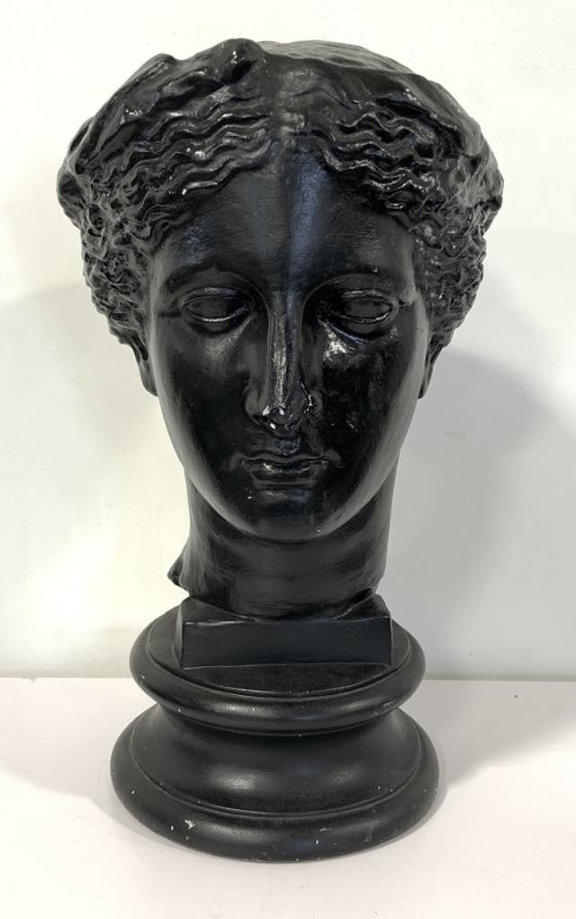 BUST-16"H BLACK,GREEK WOMAN