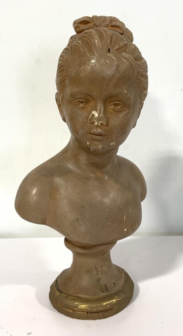 BUST-GIRL'S HEAD, BOW IN HAIR