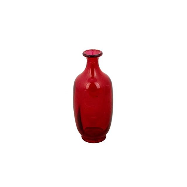 BUD VASE-Translucent Red Glass