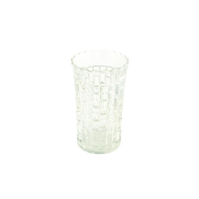 VASE-Clear Cut Glass W/Scalloped Edge