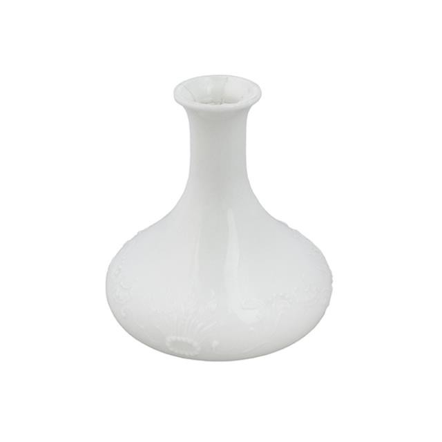 VASE-Pressed Milk Glass W/Fluted Neck