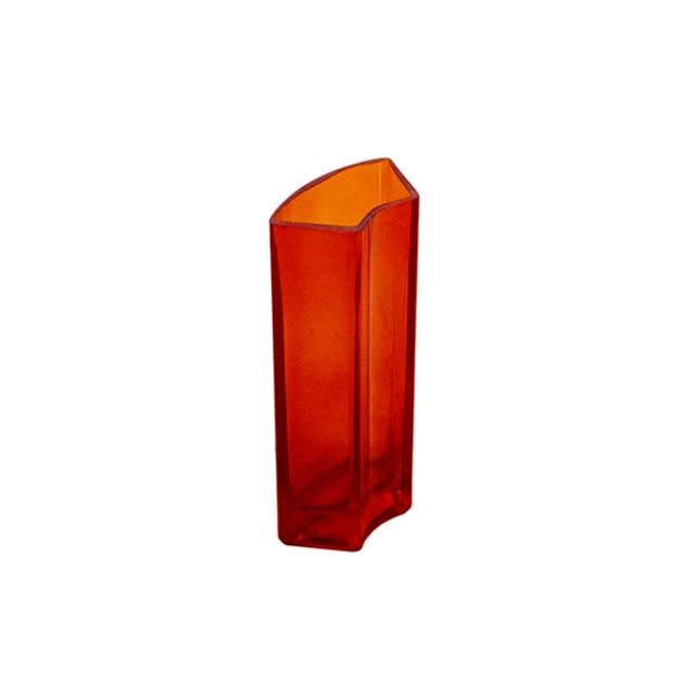 VASE-Curved Transparent Orange