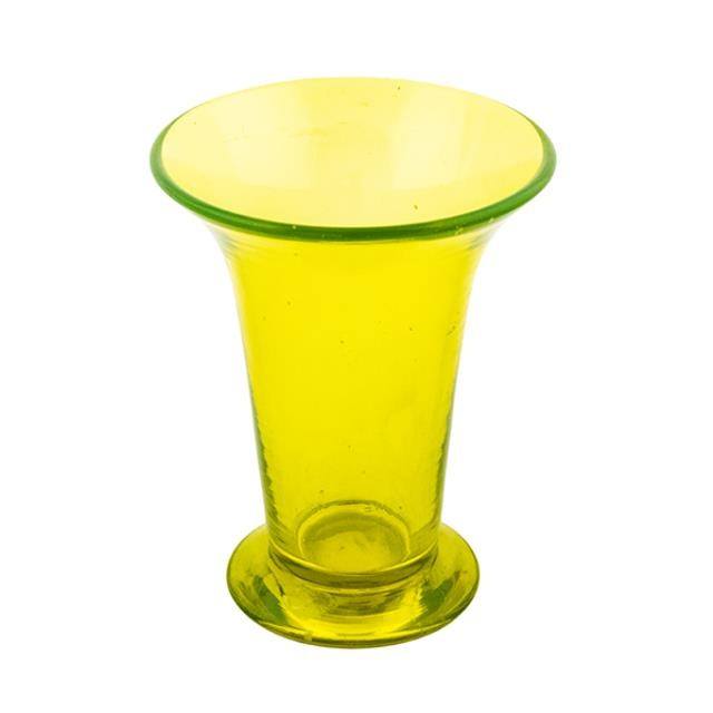 VASE- Thick Yellow Glass