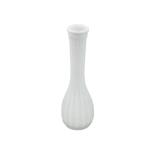 BUD VASE-Milk Glass Fluted