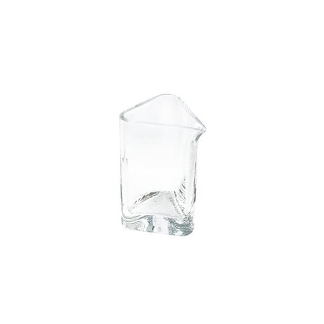 VASE-Clear Thick Glass Triangle