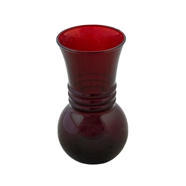 VASE-Cranberry Colored Glass
