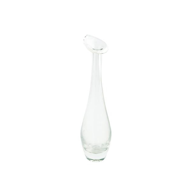 BUD VASE-(Large) Clear Glass W/Open Lip Edge