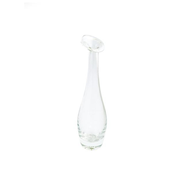 BUD VASE-(Small) Clear Glass W/Open Lip Edge