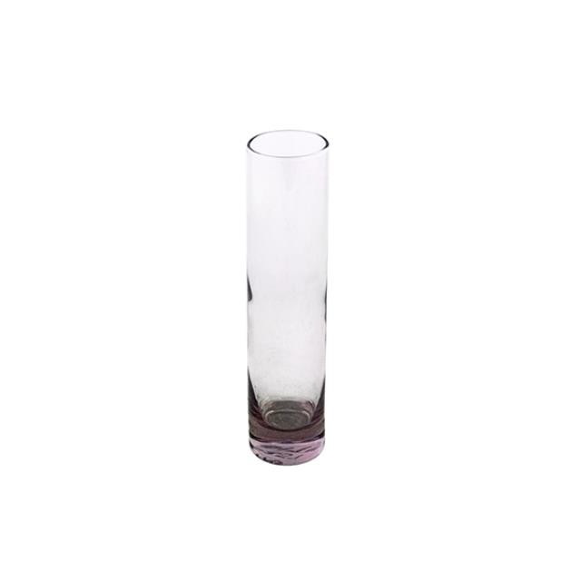 BUD VASE-Translucent Pink Cylinder