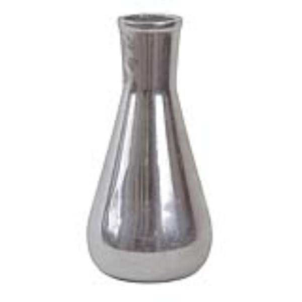 VASE-ALUM CONE FLASK-7.75H