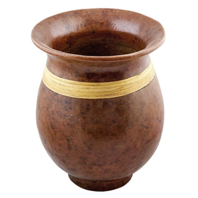 VASE-12IN-TERRACOTTA-CANE BAND